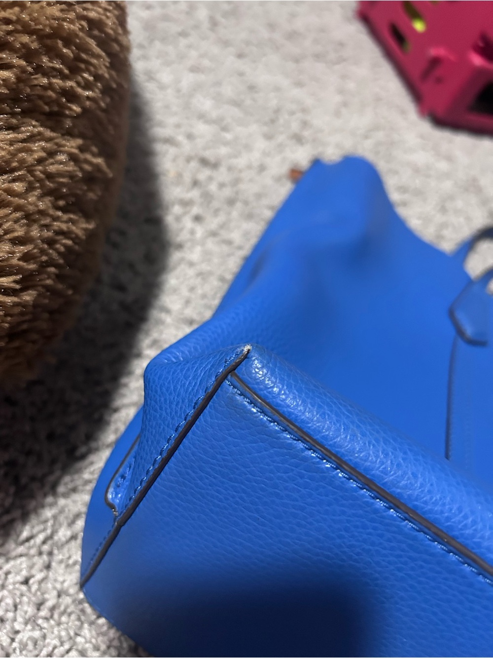 Tory Burch Blue Tote with Red Trim - Picture 9 of 14